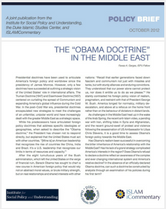 The Obama Doctrine in the Middle East brief cover