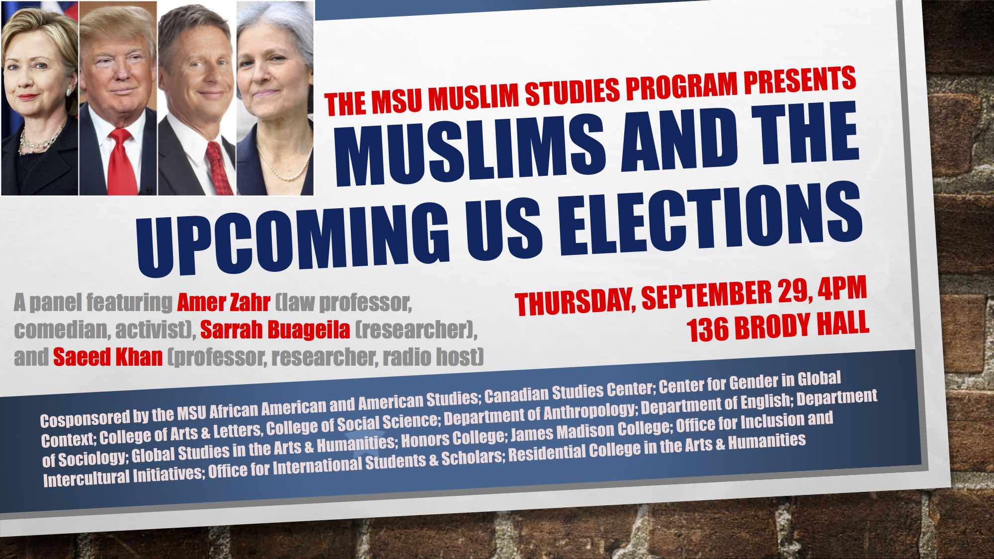 Muslim Studies Elections Panel 2016