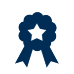 award ribbon with a star in the center