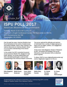 ISPU Poll 2017: American Muslims at the Crossroads flyer