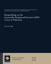Responding to the IDP Crisis in Pakistan testimony cover