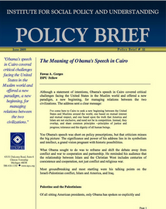The Meaning of Obama's Cairo Speech brief cover