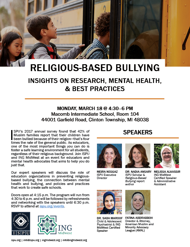 Religious-Based Bullying event flyer