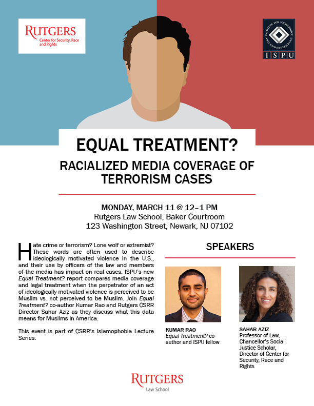 Equal Treatment Rutgers event flyer