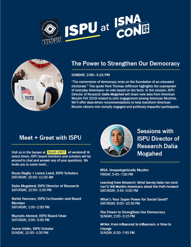 ISPU at ISNA 2019 flyer