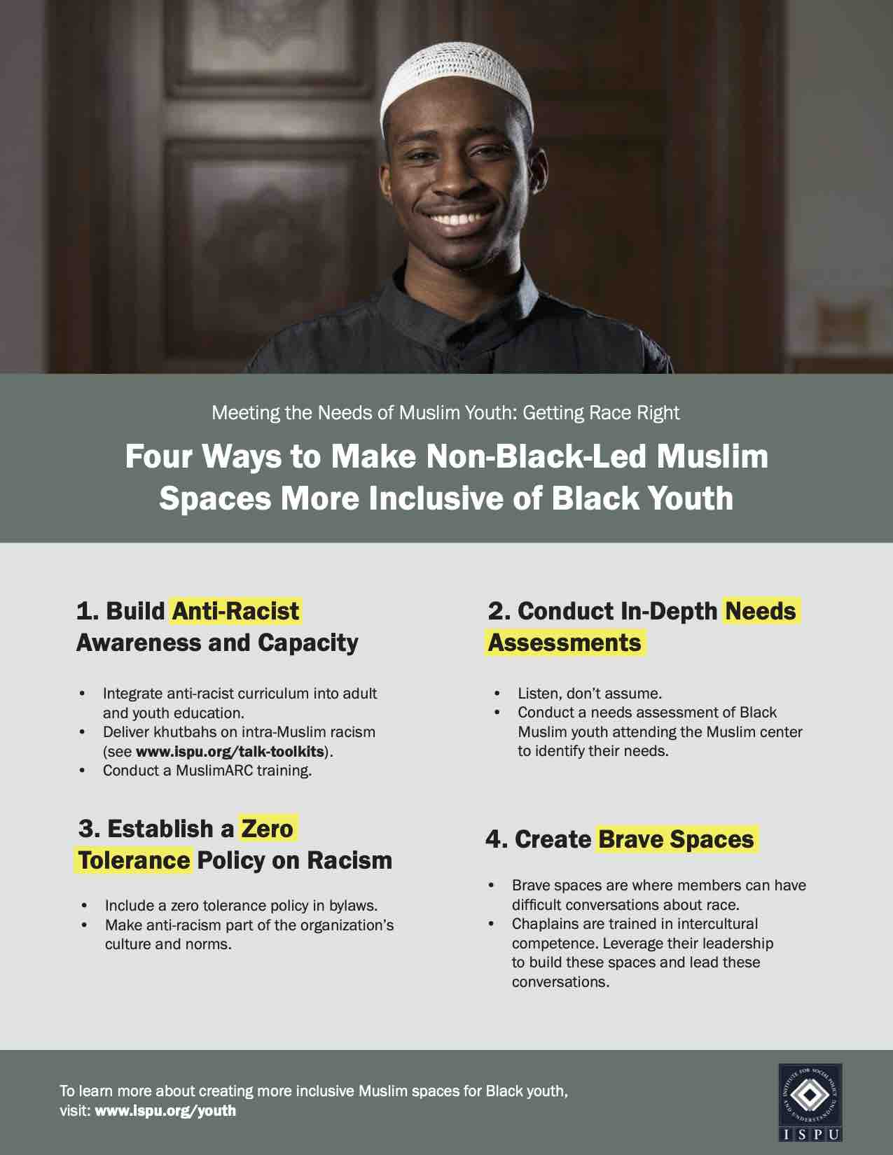 Infographic: Four Ways to Make Non-Black-Led Muslim Spaces More Inclusive of Black Youth