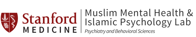 Red Stanford Medicine logo next to Muslim Mental Health and Islamic Psychology Lab